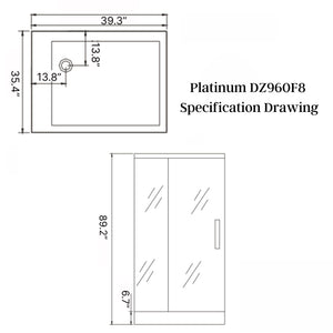 Platinum Steam Shower DZ960F8 Specification Drawing - Vital Hydrotherapy