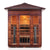 Rustic Infrared Sauna Canadian red cedar inside and out with peaked roof and glass door and windows