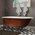 Cambridge Plumbing 55" X 30" Faux Copper Bronze Finish on Exterior Cast Iron Clawfoot Bathtub ( Hand Painted Faux Copper Bronze Finish) with Oil Rubbed Bronze Feet and No Faucet Drillings RR55-NH-ORB-CB - Vital Hydrotherapy
