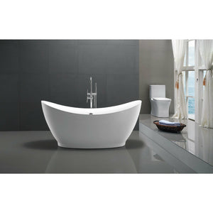 Anzzi Reginald Series 5.67 ft. Freestanding Soaking Bathtub in Acrylic High Gloss White FT-AZ091 - Lifestyle - Vital Hydrotherapy
