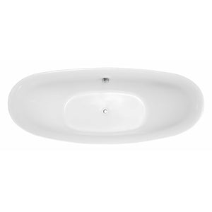 Anzzi Reginald Series 5.67 ft. Freestanding Soaking Bathtub in Acrylic High Gloss White FT-AZ091 - Top View - Vital Hydrotherapy