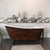 Cambridge Plumbing 67" X 30" Faux Copper Bronze Finish on Exterior Cast Iron Clawfoot Bathtub (Hand Painted Faux Copper Bronze Finish) with 7" Deck Mount Faucet Drillings and Oil Rubbed Bronze Feet ST67-DH-ORB-CB - Vital Hydrotherapy