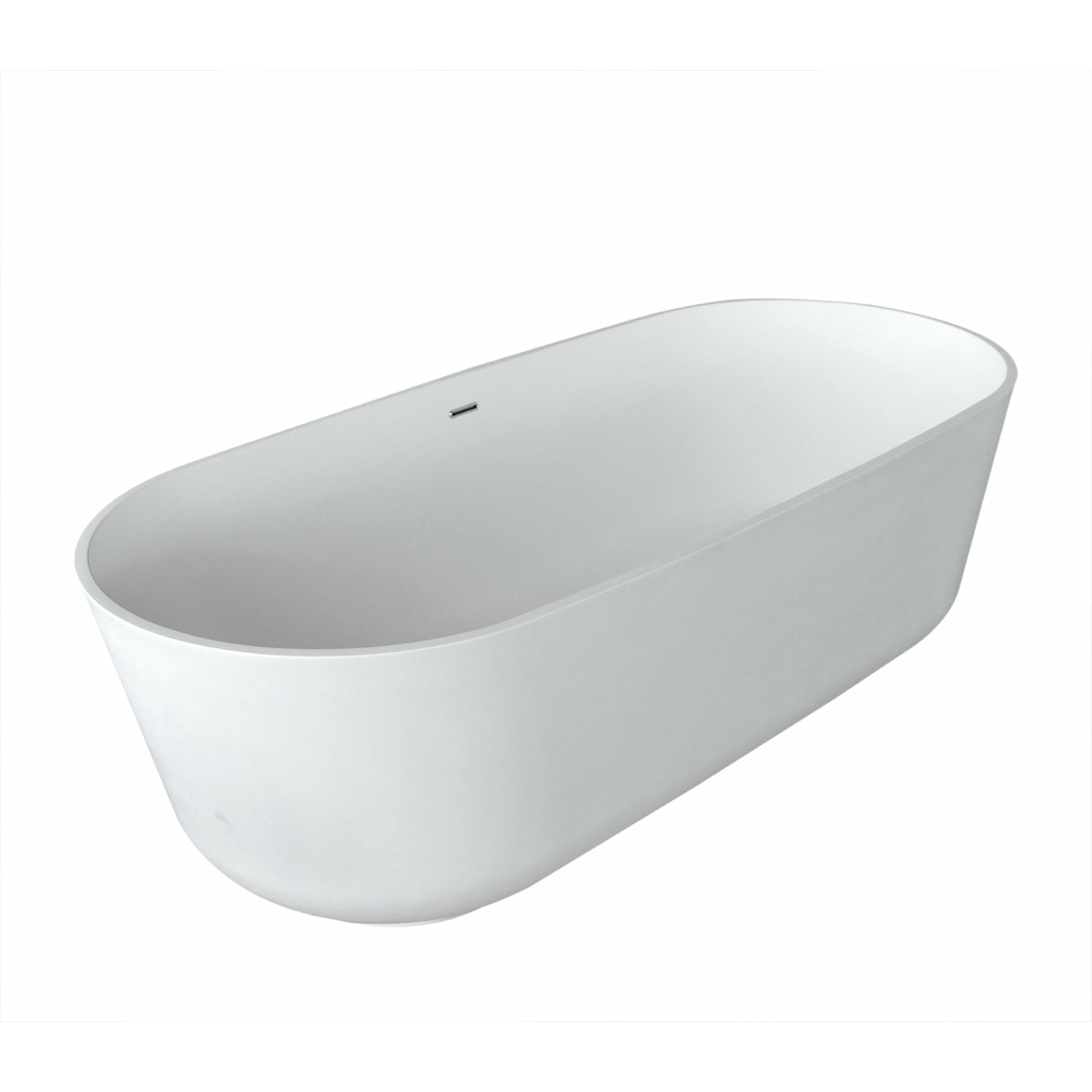 Anzzi Sabbia 5.9 ft. Solid Surface Classic Freestanding Soaking Bathtub in Matte White and Kros Faucet in Chrome FT511-0025 - Vital Hydrotherapy
