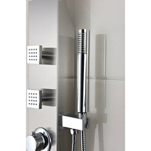 Anzzi Shower Control Knob, Acu-stream Vector Massage Body Jets and Euro-grip Hand Sprayer in Brushed Steel SP-AZ077 - Vital Hydrotherapy