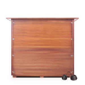 Infrared and Dry Traditional Hybrid Sapphire 5 Person Outdoor Canadian Red Cedar Wood Outside rear view