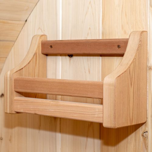 Dundalk Canadian Timber Luna 2 to 3 Person White Cedar Sauna CTC22LU - Cedar bottle shelf - Vital Hydrotherapy
