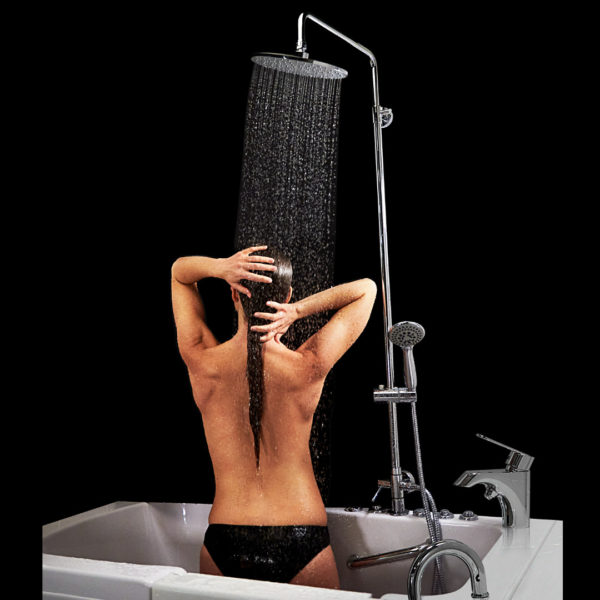 Ella's Bubbles Fast Fill Faucet in Chrome with Shower Column 5PC-SC - Vital Hydrotherapy