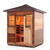 Enlighten Sauna InfraNature Original Infrared Outdoor Canadian red cedar inside and out 4 person sauna with peak roof front view