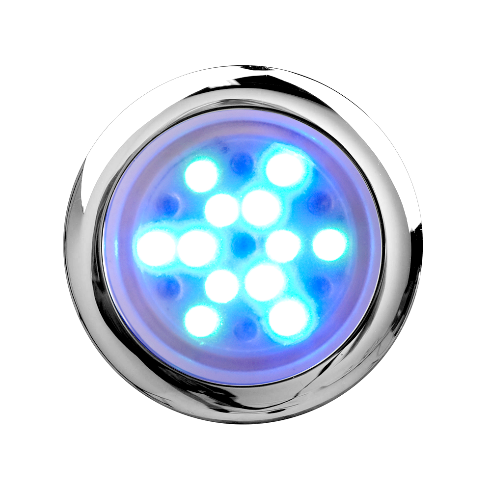 SteamSpa Chromatherapy Sauna Lighting System - Three color mode LED light - Polished Chrome finish - 2 in. L x 2 in. W x 2 in. H - G-CLIGHT - Vital Hydrotherapy