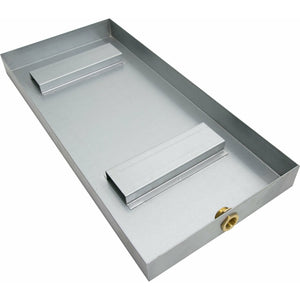 SteamSpa Stainless Steel Water Collecting and Drainage Pan - 26 in. L x 11 in. W x 2 in. H - G-DPAN - Vital Hydrotherapy