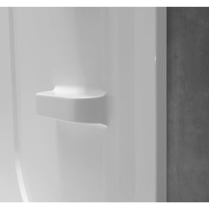 Anzzi Studio 38 in. x 38 in. x 75 in. 2-piece DIY Friendly Corner Shower Surround in White SW-AZ007WH - Vital Hydrotherapy