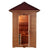 SunRay Eagle 2-Person Outdoor Traditional Sauna  - Canadian hemlock wood with shingled roof- Closed door - HL200D1 Eagle - Isometric view