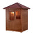 SunRay Freeport 3-Person Outdoor Traditional Sauna - Canadian hemlock wood with shingled roof, front window and glass enclosed door - HL300D1 Freeport - Isometric view