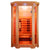 SunRay Heathrow 2-Person Indoor Infrared Sauna - Natural Canadian Hemlock with glass door, Rapid Heat Ceramic heaters, Recessed exterior lighting -  HL200W