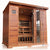 SunRay Sauna Savannah 3 Person FAR Infrared Sauna - Natural Canadian Red Cedar with glass door,8 infrared carbon nano heaters, Dual LED control panels, Ergonomic Backrest, Recessed Interior & exterior lighting, LED Reading Lamp - HL300K