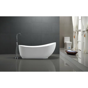 Anzzi Talyah Series 5.92 ft. Freestanding Soaking Bathtub in Acrylic High Gloss White FT-AZ090 - Lifestyle - Vital Hydrotherapy