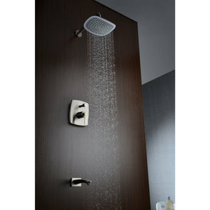 Anzzi Tempo Series 1-Handle 1-Spray Tub and Shower Faucet - Heavy Rain Showerhead Technology (Brushed Nickel) - L-AZ026 - Lifestyle - Vital Hydrotherapy