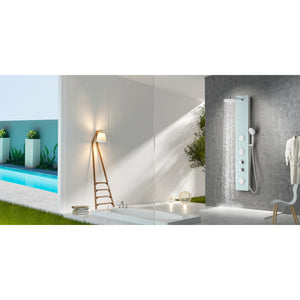 Anzzi Titan Series 60 Inch Full Body Shower Panel with Heavy Rain Shower Head, Acu-stream Directional Body Jets, Shower Control Knobs and Euro-grip Handheld Sprayer in White SP-AZ8096 - Lifestyle - Vital Hydrotherapy