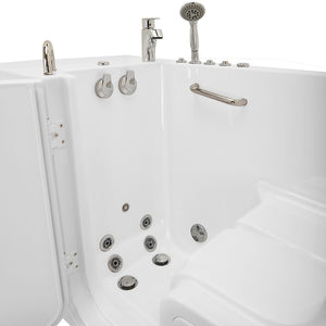 Ella's Bubbles Wheelchair Transfer 32"x52" Acrylic Walk-In Bathtub with Swing Door, Fast Fill Faucet, 2" Dual Drain OLA3252 - Vital Hydrotherapy