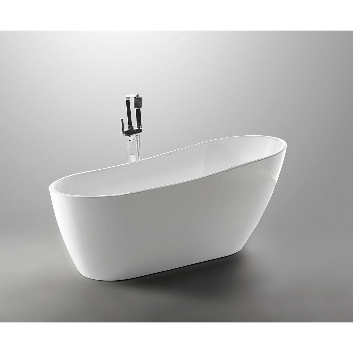 Anzzi Trend Series 5.58 ft. Freestanding Bathtub in Marine Grade Acrylic High Gloss White FT-AZ093 - Vital Hydrotherapy