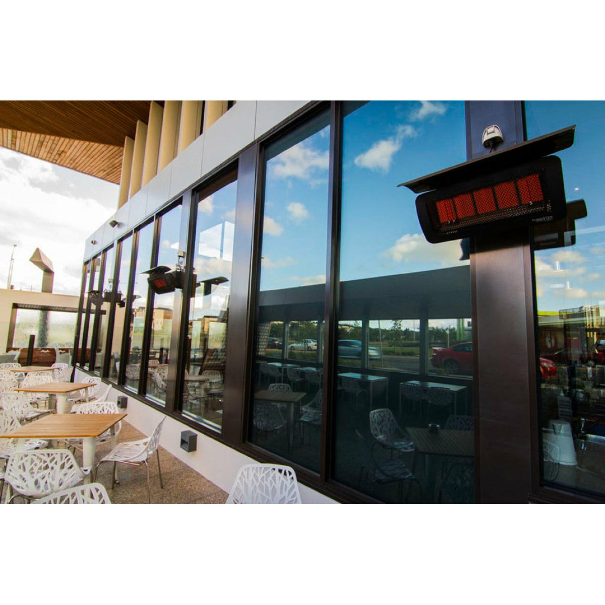 Tungsten 500 Smart-Heat Liquid Propane Gas Heater Stainless Steel wall mounted set outdoor