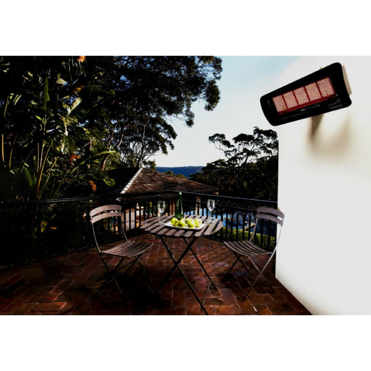 Tungsten 500 Smart-Heat Natural Gas Heater Stainless Steel wall mounted set outdoor