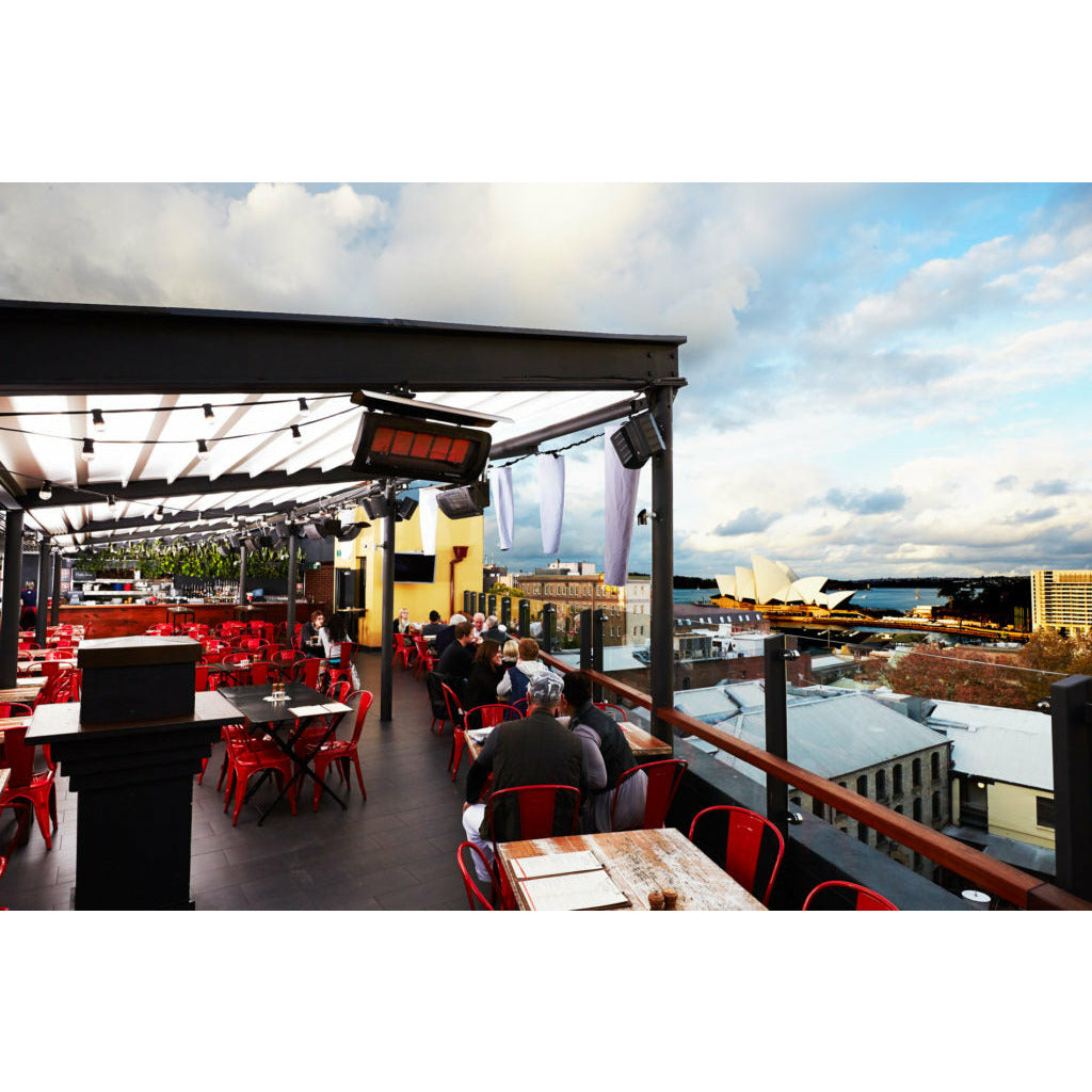 Tungsten 500 Smart-Heat Natural Gas Heater Stainless Steel post mounted set outdoor