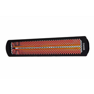 2000W Tungsten Smart-Heat Electric Heater in Black Stainless Steel, Black High Temperature Coating in white background