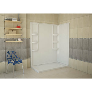 Anzzi Vasu 60 in. x 36 in. x 74 in. 2-piece DIY Friendly Corner Shower Surround in White SW-AZ8072 - Lifestyle - Vital Hydrotherapy