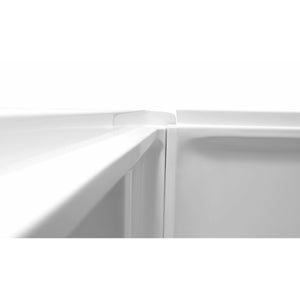Anzzi Vasu 60 in. x 36 in. x 74 in. 2-piece DIY Friendly Corner Shower Surround in White SW-AZ8072 - Vital Hydrotherapy