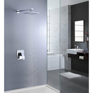Anzzi Viace Series Wall Mounted Singular Lever Handle Control and Heavy Rain Showerhead in Polished Chrome SH-AZ041 - Lifestyle - Vital Hydrotherapy