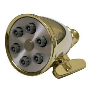 Whitehaus Showerhaus Small Round Showerhead with 6 Spray Jets - Solid Brass Construction with Adjustable Ball Joint WH138 - Vital Hydrotherapy