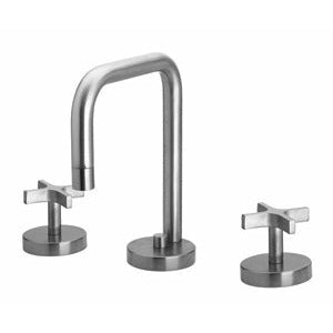 Whitehaus Metrohaus Lavatory Widespread Faucet with Swivel Spout and Pop-up Waste with Cross Handles WH83214-C - Vital Hydrotherapy