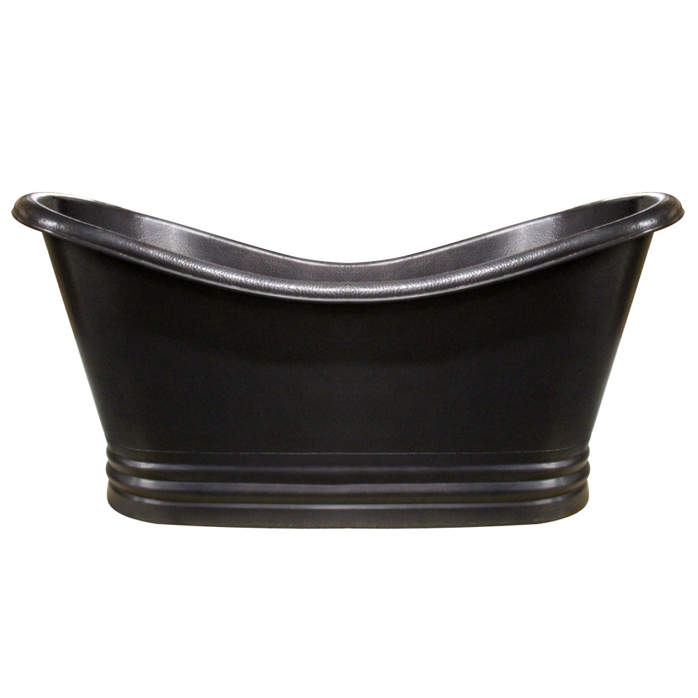 Whitehaus Bathhaus Copper Freestanding Handmade Double Ended Bathtub with Hammered Exterior, Lightly Hammered Interior and No Overflow WHCT-1001 - Vital Hydrotherapy