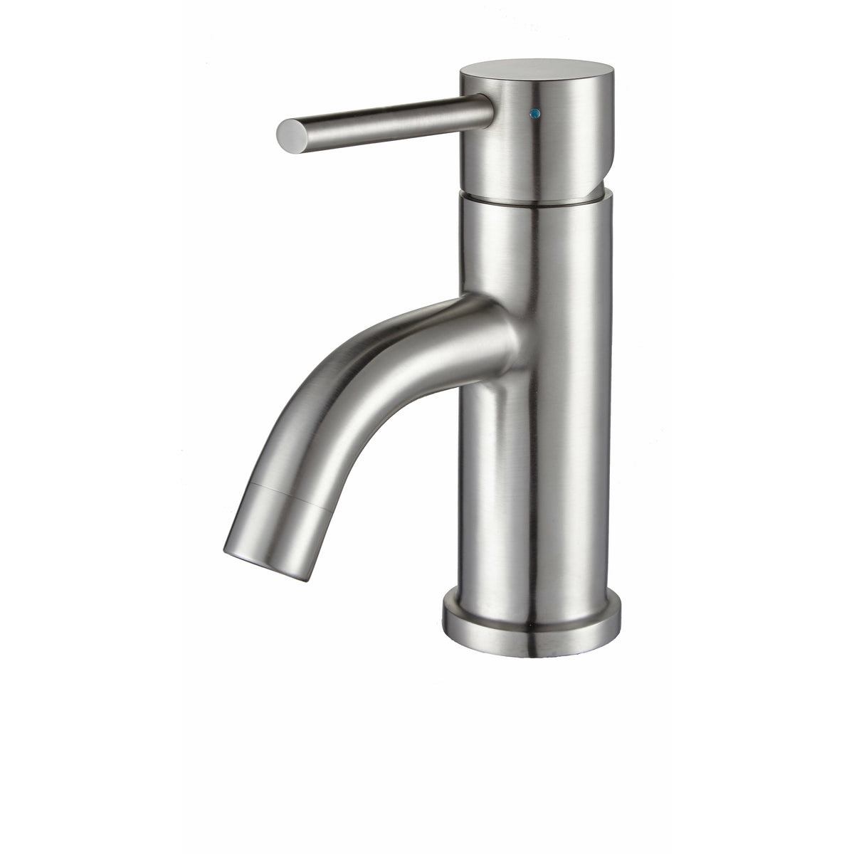 Whitehaus Waterhaus Solid Stainless Steel, Single Hole, Single Lever Lavatory Faucet with Matching Pop-up Waste WHS0111-SB - Vital Hydrotherapy