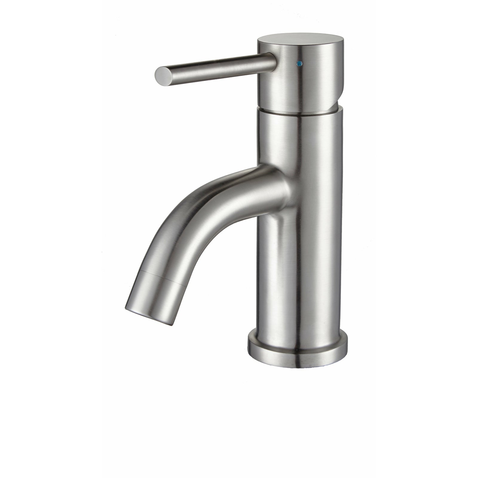 Whitehaus Waterhaus Solid Stainless Steel, Single Hole, Single Lever Lavatory Faucet with Matching Pop-up Waste WHS0111-SB - Vital Hydrotherapy