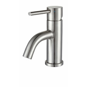 Whitehaus Waterhaus Solid Stainless Steel, Single Hole, Single Lever Lavatory Faucet with Matching Pop-up Waste WHS0111-SB - Vital Hydrotherapy