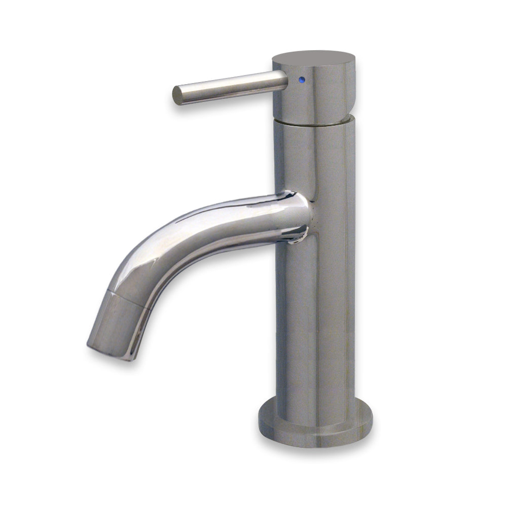 Whitehaus Waterhaus Solid Stainless Steel, Single Lever Small Lavatory Faucet WHS1010-SB - Vital Hydrotherapy
