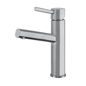 Whitehaus Waterhaus Lead-Free,  Solid Stainless Steel Single Lever Elevated Lavatory Faucet WHS1206-SB - Vital Hydrotherapy