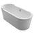 Whitehaus Bathhaus Oval Double Ended Single Sided Armrest Freestanding Lucite Acrylic Bathtub with a Chrome Mechanical Pop-up Waste and a Chrome Center Drain with Internal Overflow WHVT180BATH - Vital Hydrotherapy