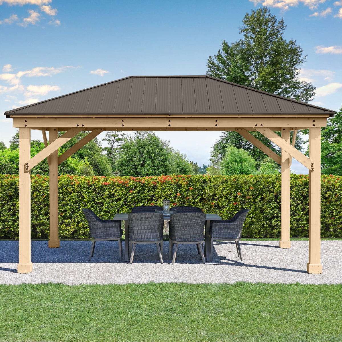 Yardistry 12 x 16 Meridian Gazebo YM11915COM | Vital Hydrotherapy