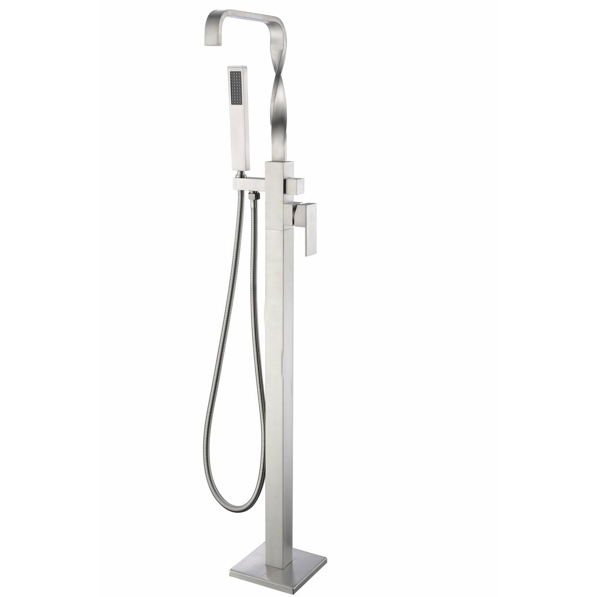 Yosemite Faucet with Hand Shower in Brushed Nickel FTAZ096 - Floor Mounted - Vital Hydrotherapy