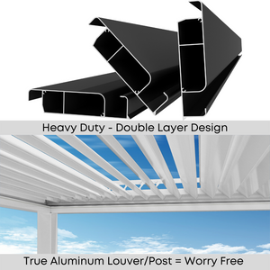 Heavy duty-Double layer design, True aluminum louver/post - Vital Hydrotherapy