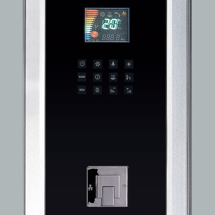 DZ963F8 Corner Steam Shower | 39” x 39” LCD Computer Control Panel 89”