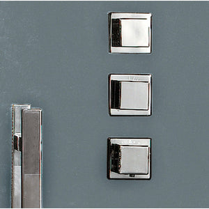 Platinum white steam shower functional valve and door handle