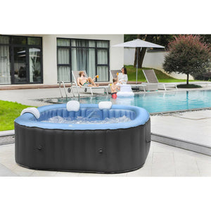 MSpa Comport Set - Two headrests and one cup holder - light grey attached in the square spa
