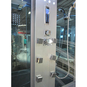 Mesa Yukon WS-501 Gray Steam Shower with 3KW Steam Generator, massage jets, programmable LCD computer control and an adjustable handheld showerhead